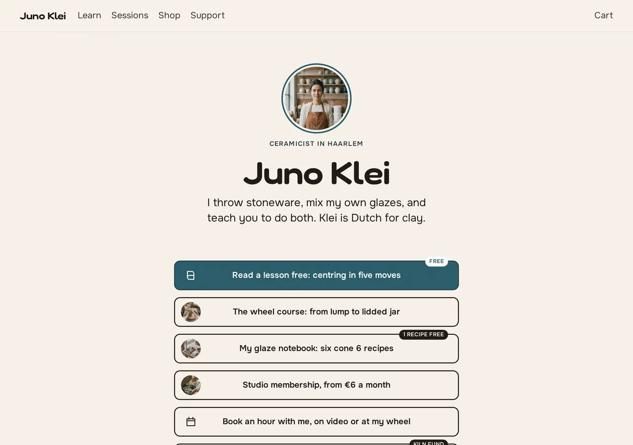 Juno Klei storefront