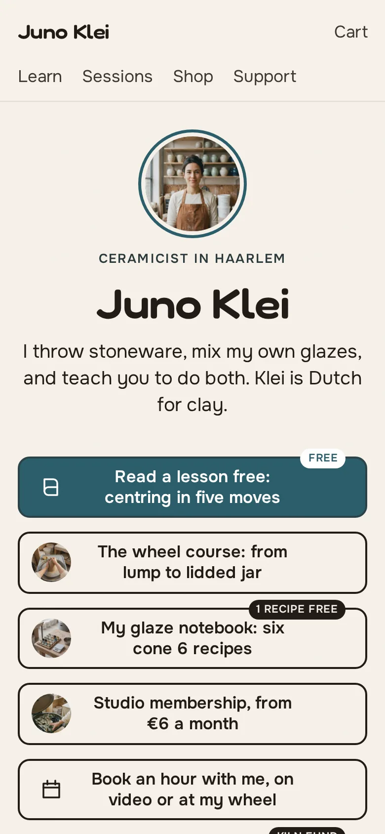 Juno Klei storefront